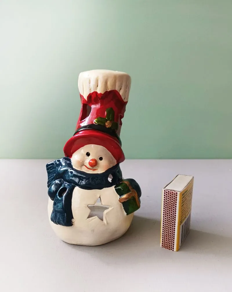 Žvakidė Kalėdinė keraminė, 13cm aukštis