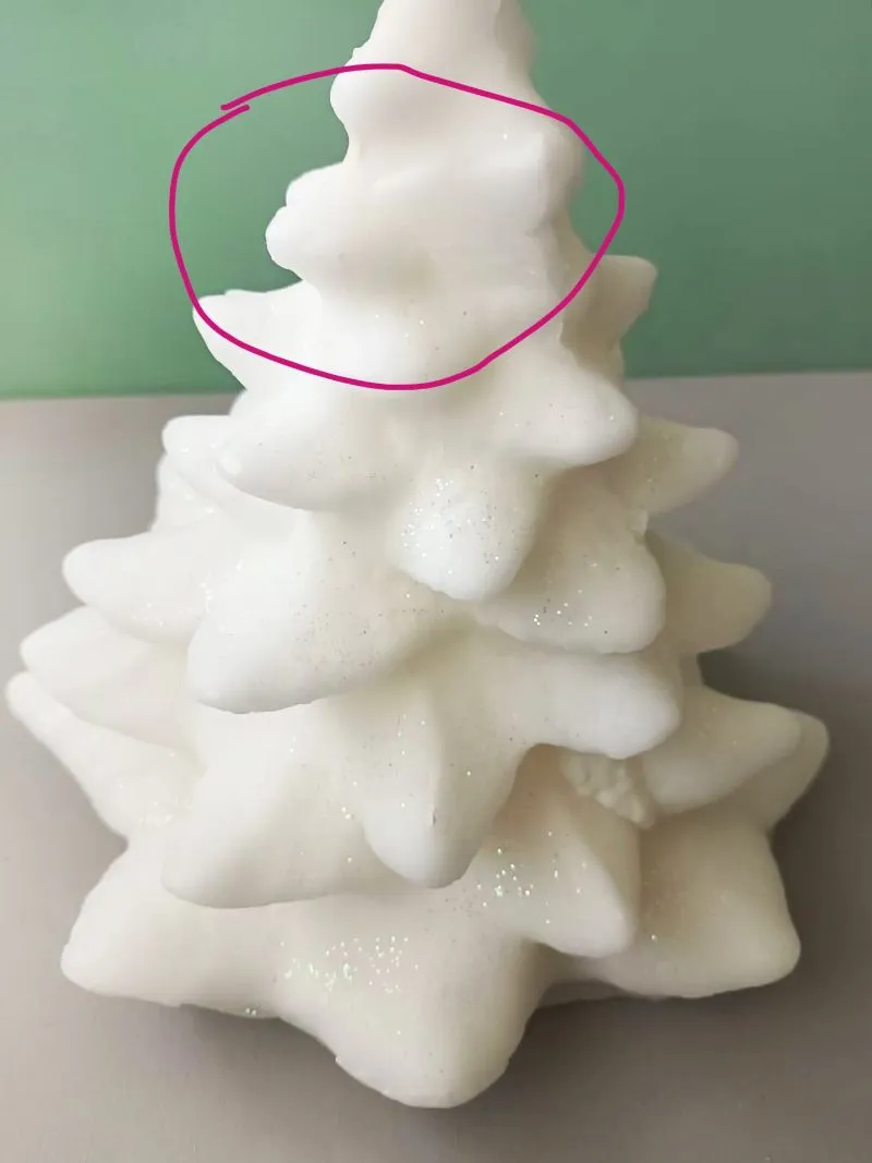 Eglutės formos Kalėdinė žvakė, 20cm aukštis